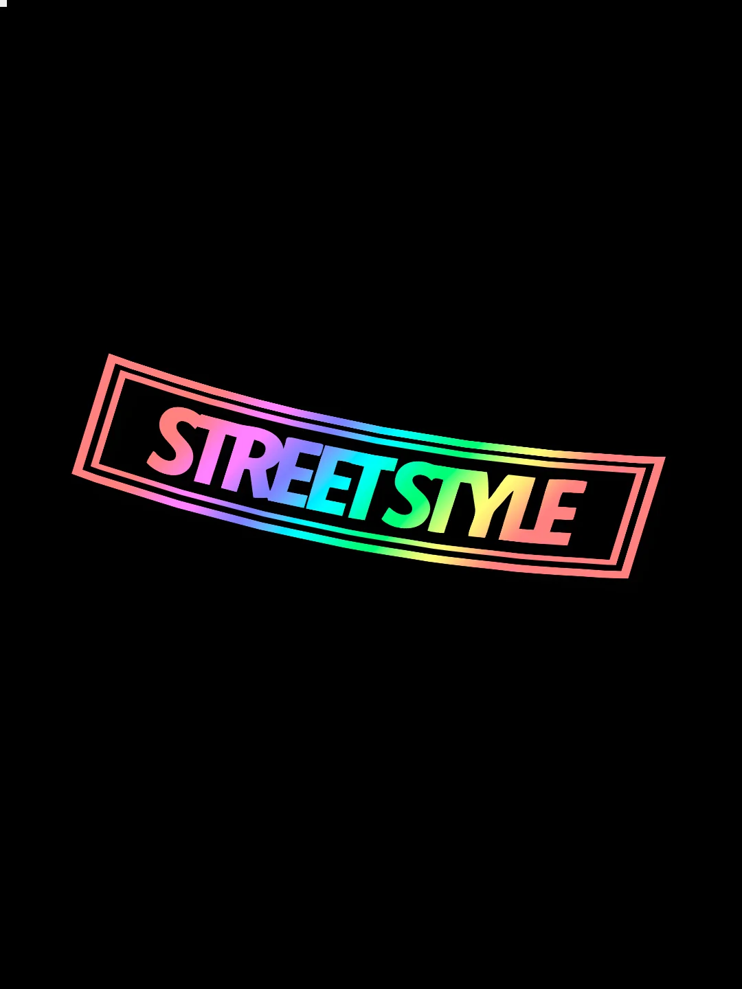Белый street STYLE - JDM наклейка на ато голографический цвет