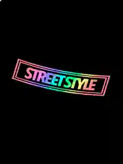 Белый street STYLE - JDM наклейка на ато голографический цвет