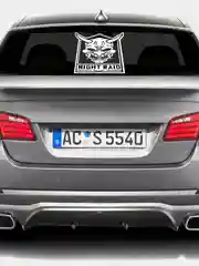 Белый наклейка на заднее стекло машины JDM Night Raid (Ночной рейд), голографическая