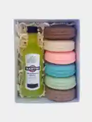 Мятный сувенирное мыло "Мартини и макаруны"