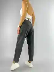 Джинсы женские Mom fit с высокой посадкой, серые