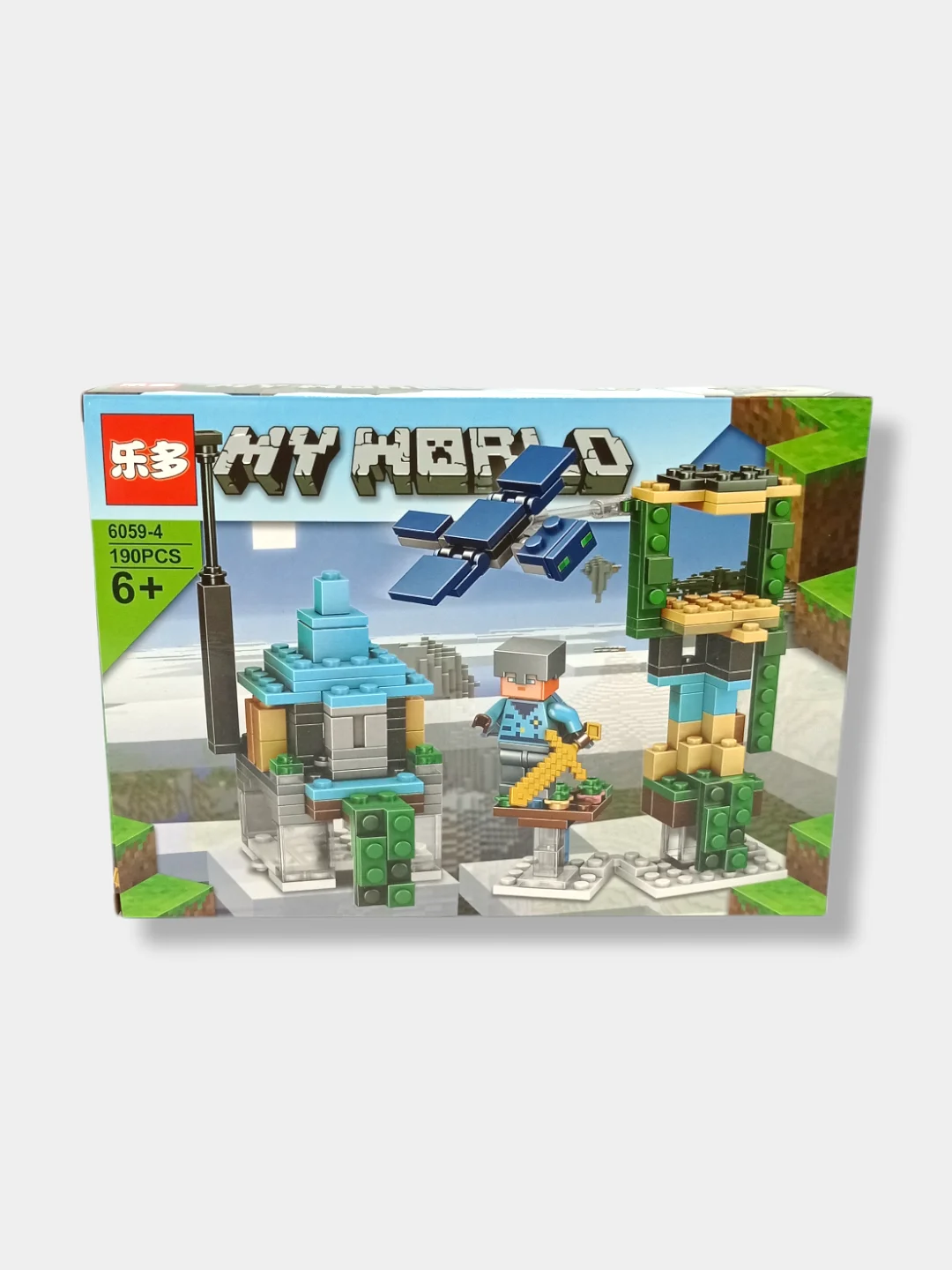 Белый конструктор MY WORLD Майнкрафт (Minecraft) 4 вида 184-192 деталей