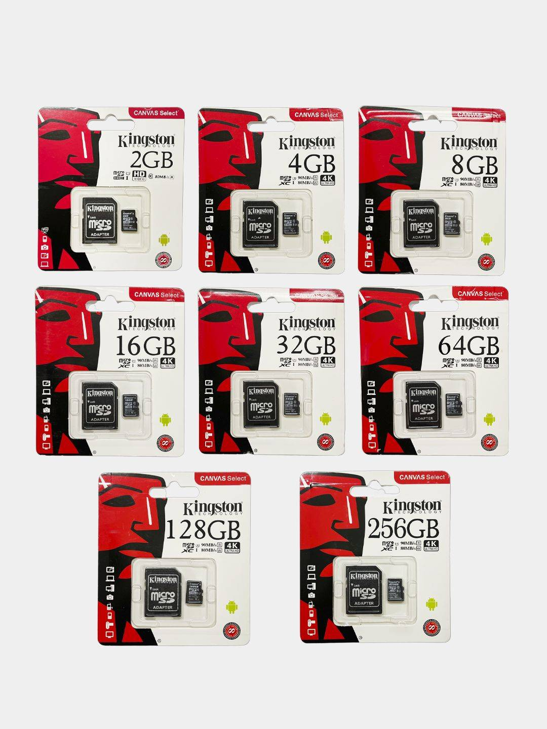 Карта памяти microSD 2-256 Gb Kingston, class 10 купить по цене 1614.05 ₽ в  интернет-магазине Магнит Маркет