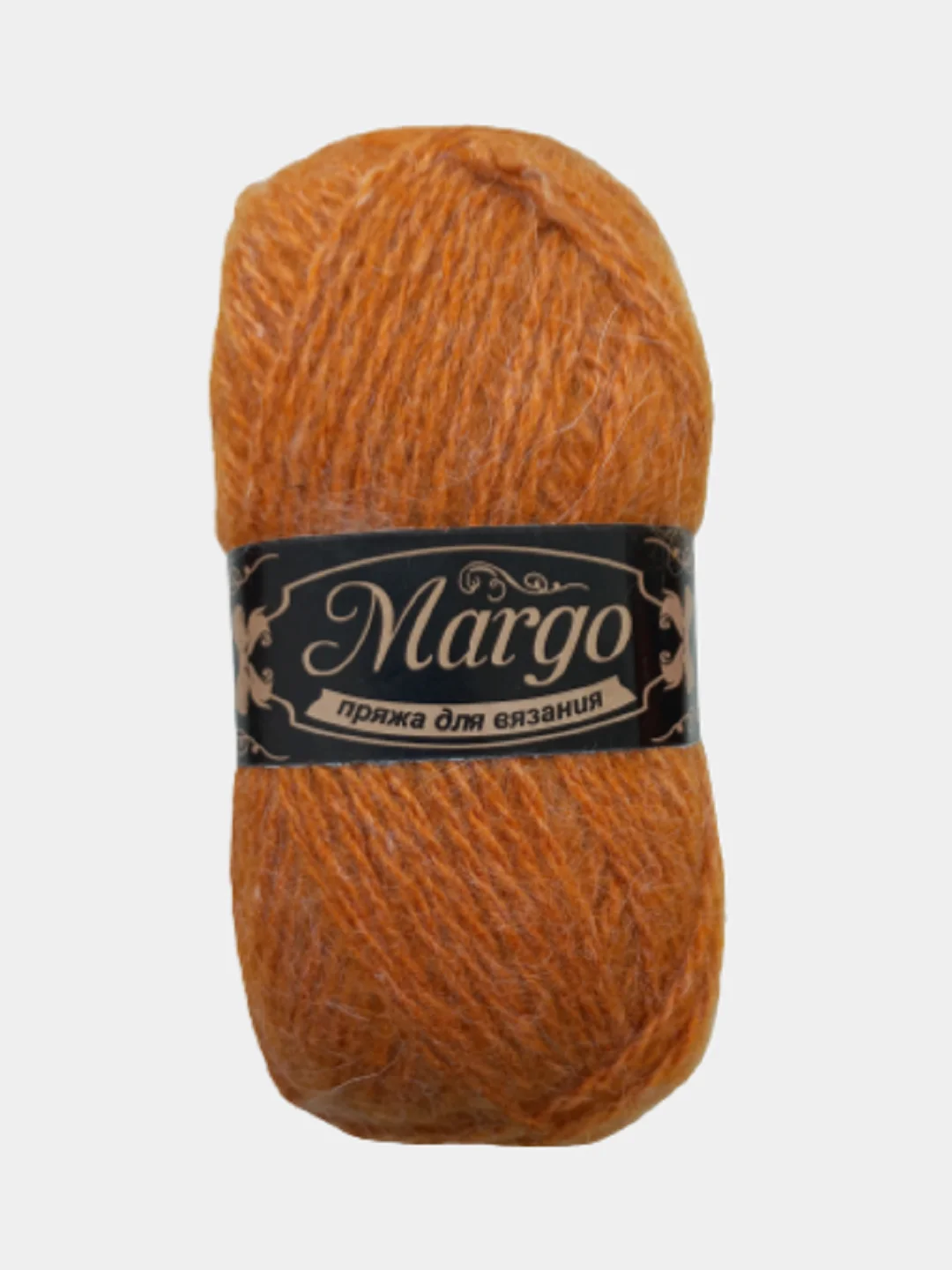 Оранжевый пряжа для вязания Margo, акрил с пухом, 230 м, 100 г