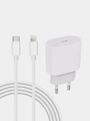 Зарядное устройство для iPhone (блок Type-C, PD, 20W + кабель Type-C/Lightning)