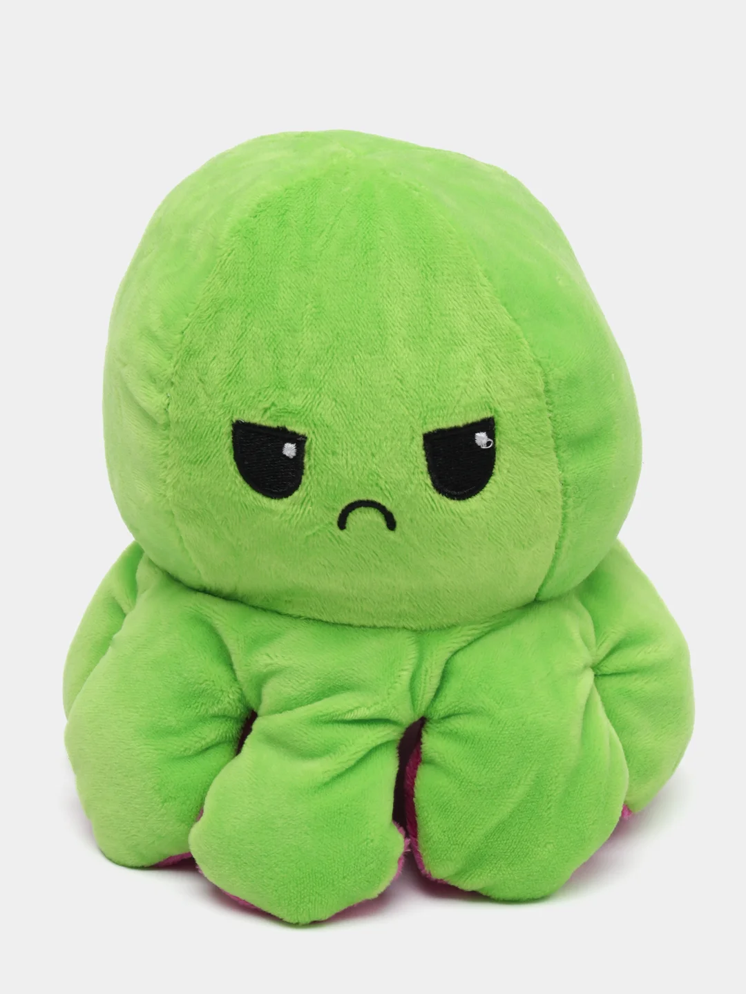 Аметистовый игрушка осьминог перевёртыш, мягкая, двусторонний, 20*10 см