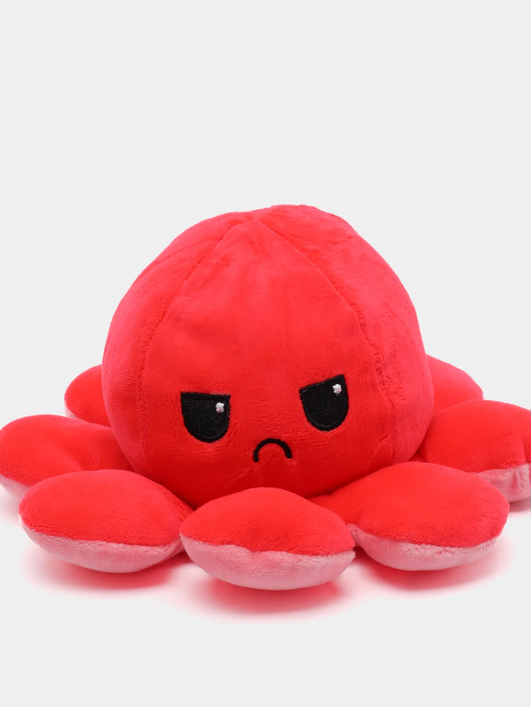 Кораллово-розовый игрушка осьминог перевёртыш, мягкая, двусторонний, 20*10 см