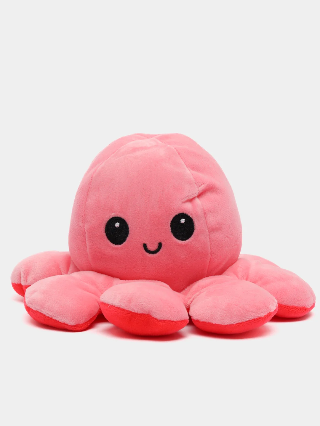 Кораллово-розовый игрушка осьминог перевёртыш, мягкая, двусторонний, 20*10 см