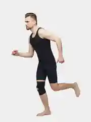 Черный бандаж наколенник неразъемный Польза