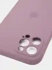 Сиреневый силиконовый чехол iPhone 12 Pro Max, Silicone Case, с закрытым низом и защитой камеры