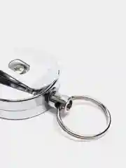 Серебряный держатель-рулетка для бейджей, 70 см