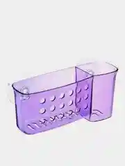 Фиолетовый держатель ДЛЯ БАННЫХ ПРИНАДЛЕЖНОСТЕЙ НА ПРИСОСКАХ, 16,5X5X8СМ