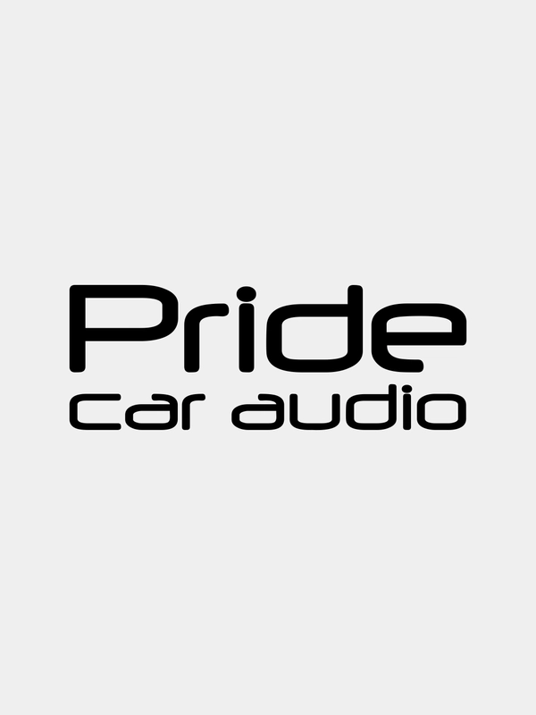 Наклейка на авто с надписью "Pride car audio"