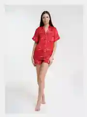 Белый пижама женская, комплект домашней одежды, рубашка с шортами