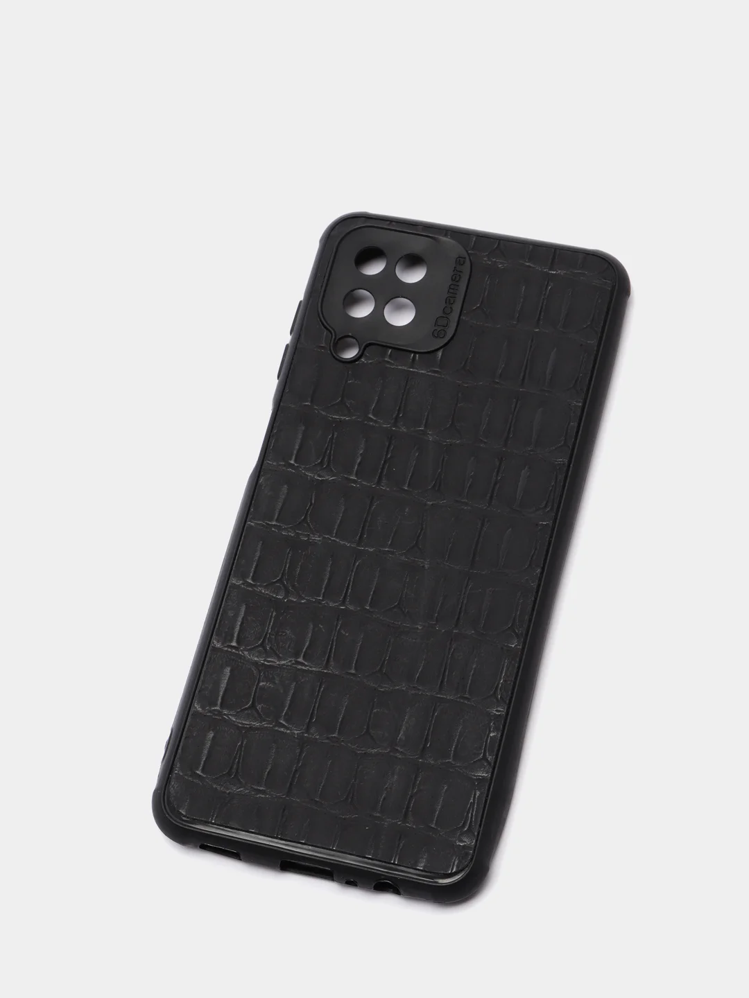 Угольный чехол Samsung A12 силиконовый, матовый, черный по кожу