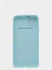 Голубой ребристый чехол с защитой камеры в виде шторки на iPhone 6s/7/8/Plus/SE/20/11/Pro на айфон
