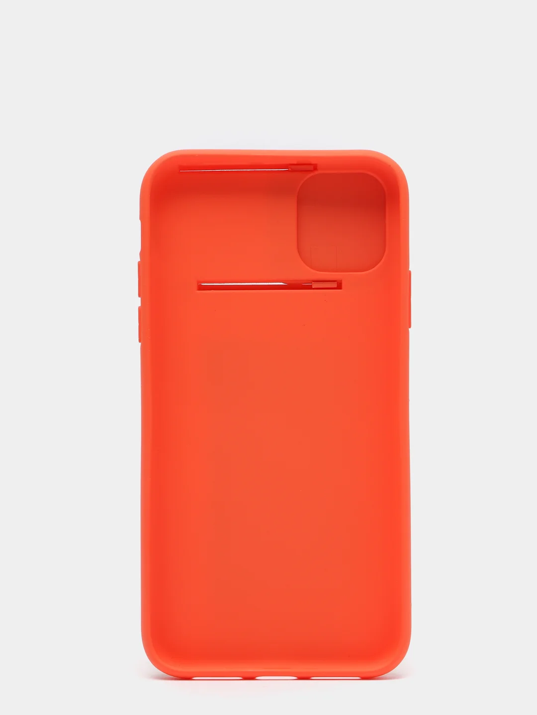 Оранжевый ребристый чехол с защитой камеры в виде шторки на iPhone 6s/7/8/Plus/SE/20/11/Pro на айфон