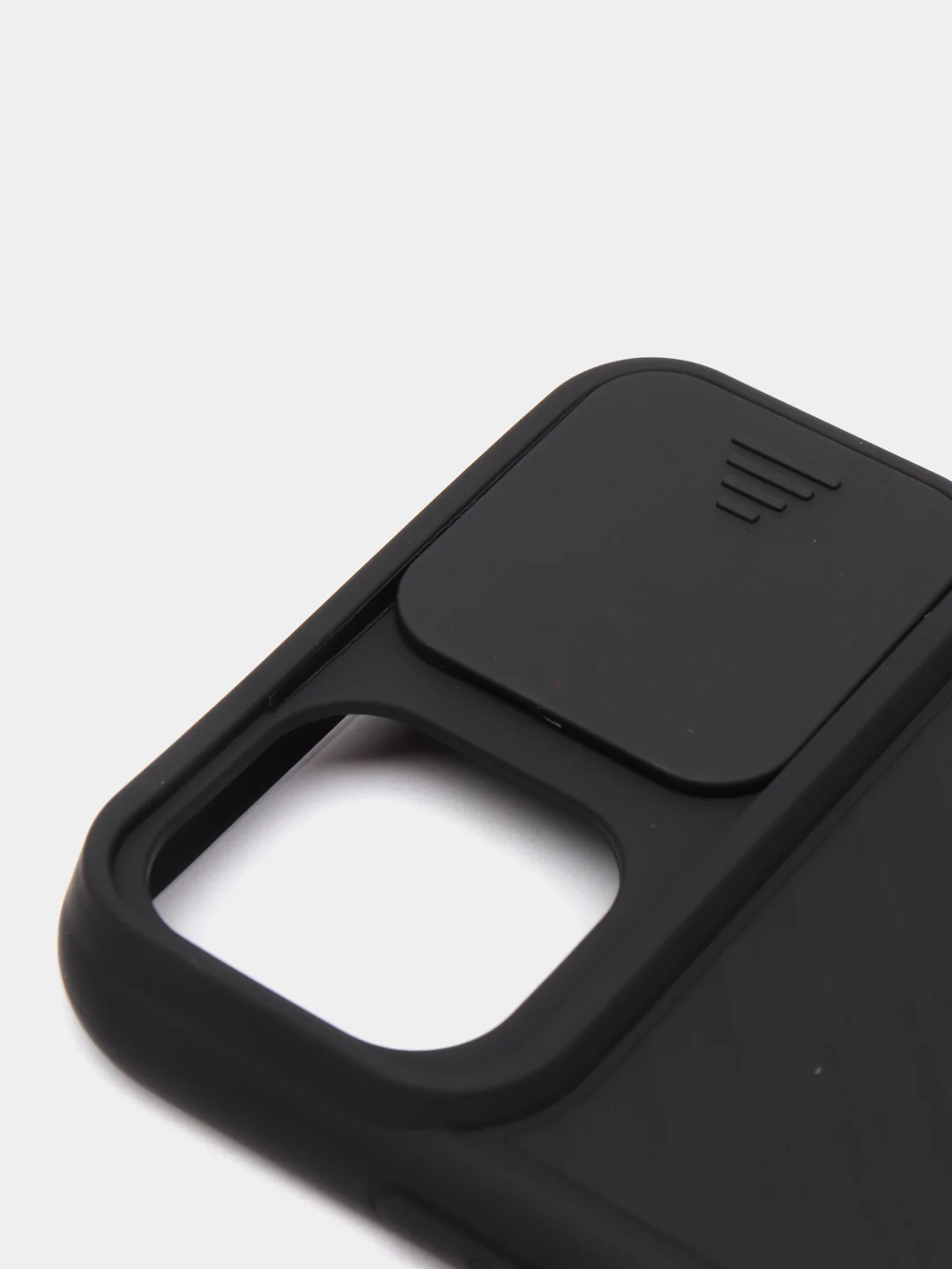 Черный ребристый чехол с защитой камеры в виде шторки на iPhone 6s/7/8/Plus/SE/20/11/Pro на айфон