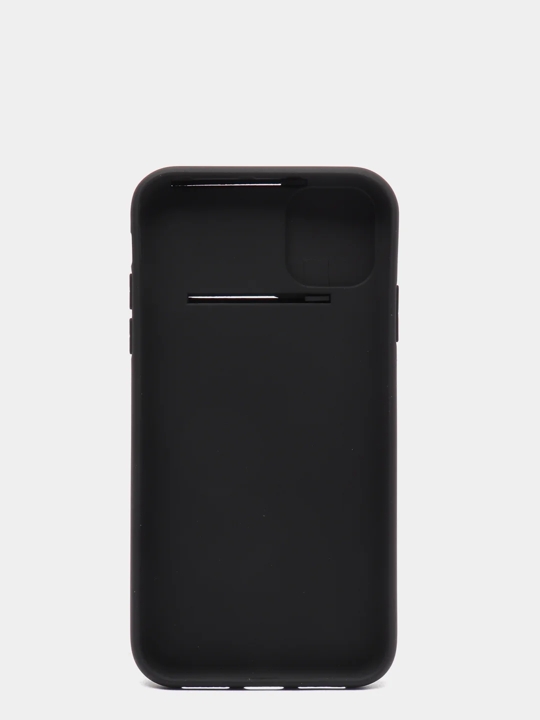 Черный ребристый чехол с защитой камеры в виде шторки на iPhone 6s/7/8/Plus/SE/20/11/Pro на айфон