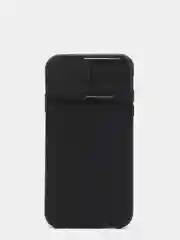 Черный ребристый чехол с защитой камеры в виде шторки на iPhone 6s/7/8/Plus/SE/20/11/Pro на айфон