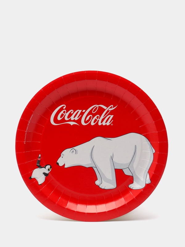 Набор бумажных тарелок "Coca-Cola. Мишки", 6 штук, диаметр 230 мм