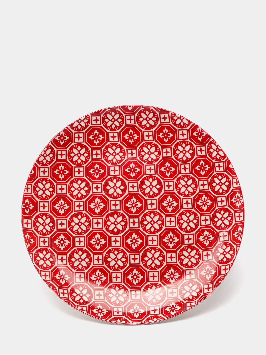 Тарелка плоская без бортов Mix&Match7 Red, с декором, 26,5 см