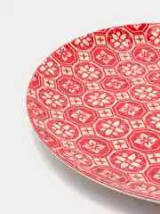 Тарелка плоская без бортов Mix&Match7 Red, с декором, 26,5 см