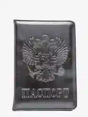 Черный обложка для паспорта