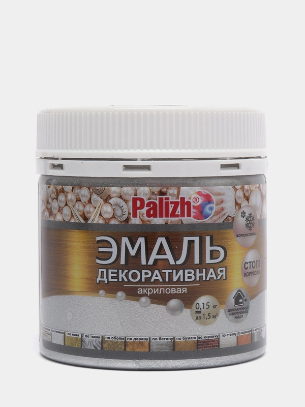 Эмаль декоративная акриловая "Palizh", Цвет: Серебро №91, Вес: 0,15 кг