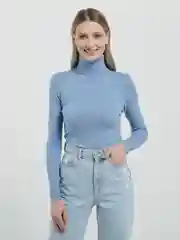 Голубой водолазка женская