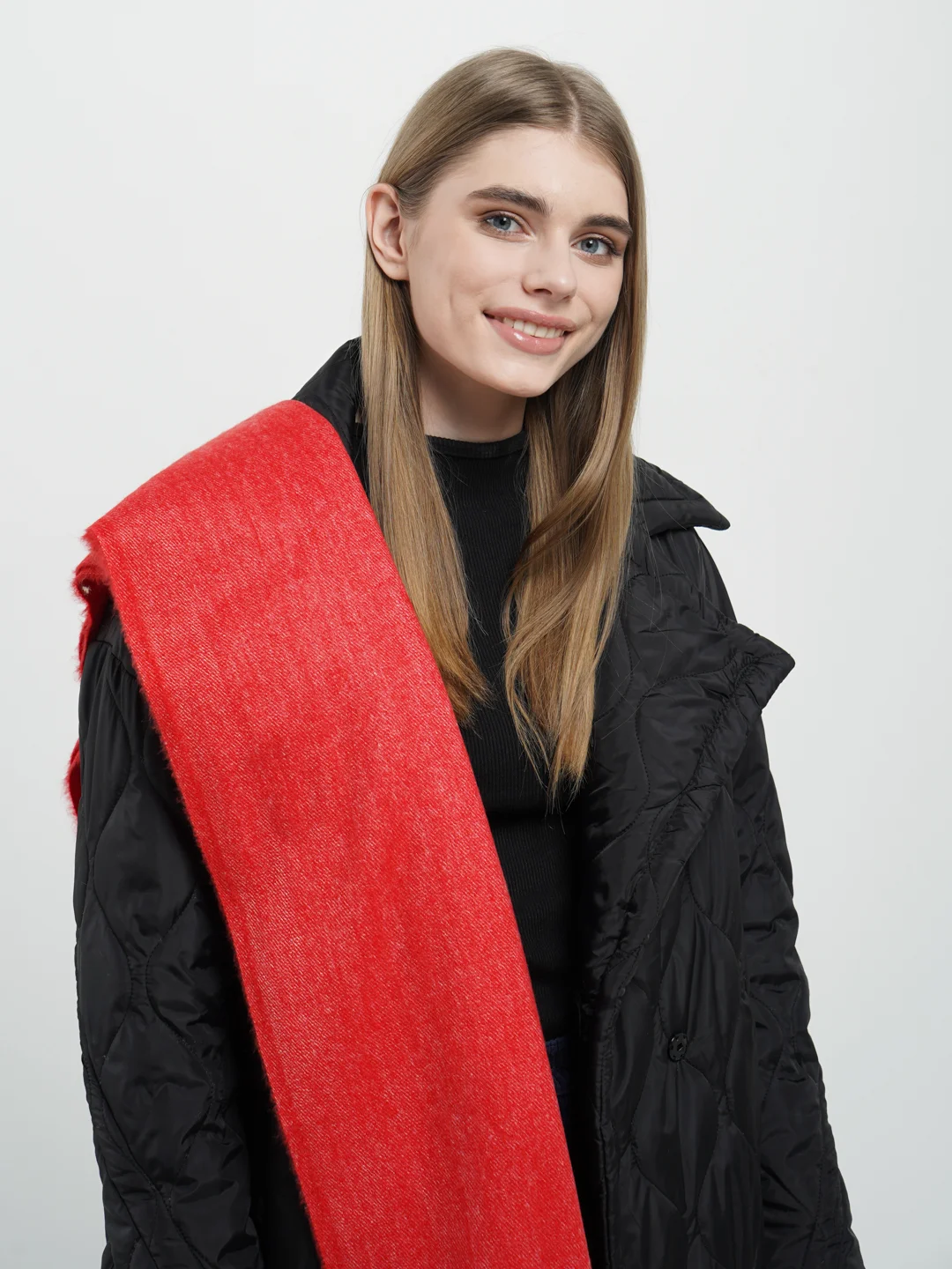 Алый палантины женские/шарф платок жен/осень/зима/подарок маме/Blend Cashmere/головн/маме