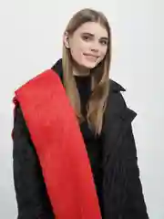 Алый палантины женские/шарф платок жен/осень/зима/подарок маме/Blend Cashmere/головн/маме