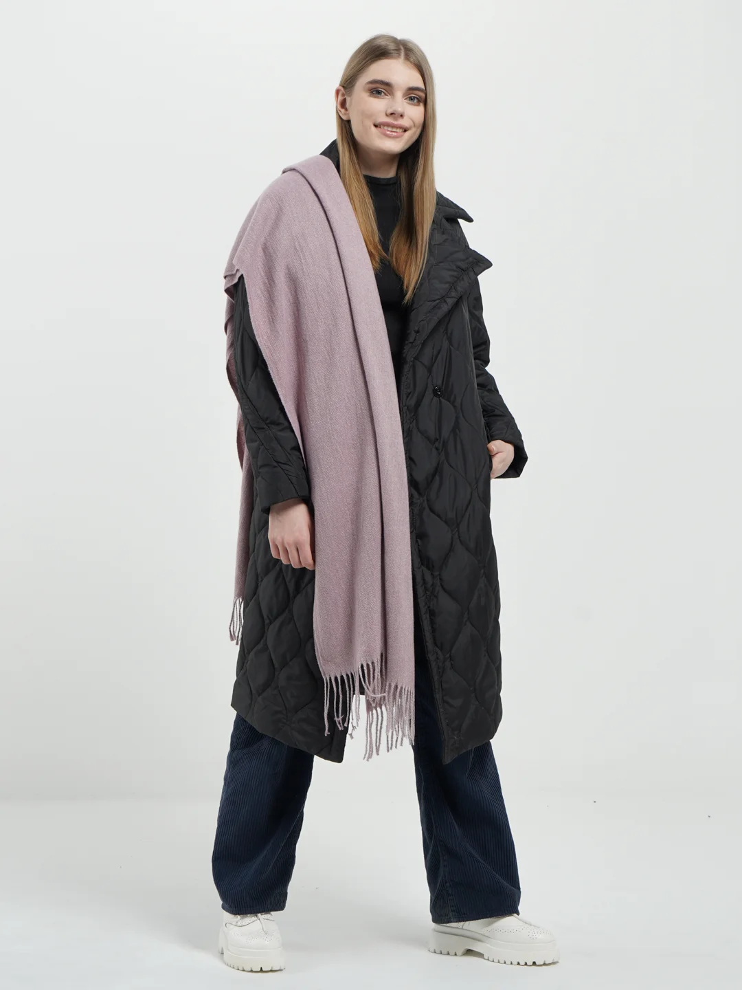 Сиреневый палантины женские/шарф платок жен/осень/зима/подарок маме/Blend Cashmere/головн/маме