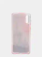 Красный чехол "Переливашка" для SAMSUNG A02, с жидкими блёсточками
