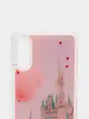 Красный чехол "Переливашка" для SAMSUNG A02, с жидкими блёсточками