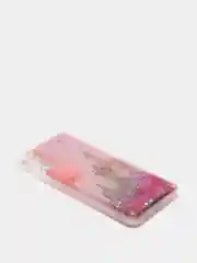 Красный чехол "Переливашка" для SAMSUNG A02, с жидкими блёсточками