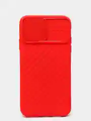 Красный ребристый чехол с защитой камеры в виде шторки на iPhone 6s/7/8/Plus/SE/20/11/Pro на айфон