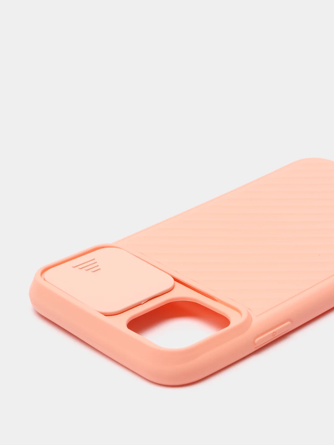 Розовый ребристый чехол с защитой камеры в виде шторки на iPhone 6s/7/8/Plus/SE/20/11/Pro на айфон