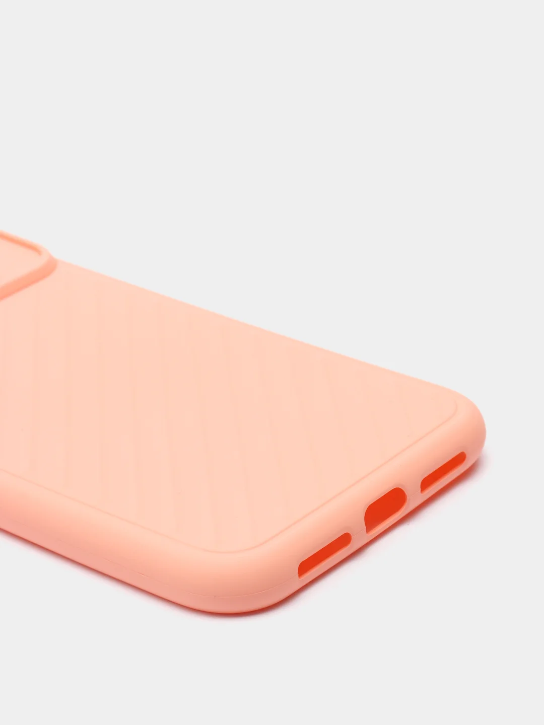Розовый ребристый чехол с защитой камеры в виде шторки на iPhone 6s/7/8/Plus/SE/20/11/Pro на айфон