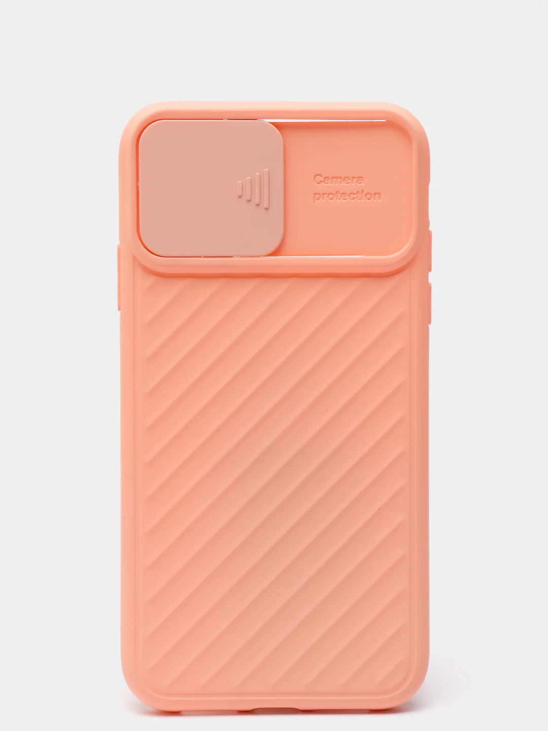 Розовый ребристый чехол с защитой камеры в виде шторки на iPhone 6s/7/8/Plus/SE/20/11/Pro на айфон