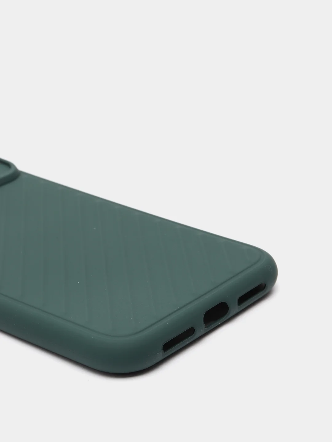 Зеленый ребристый чехол с защитой камеры в виде шторки на iPhone 6s/7/8/Plus/SE/20/11/Pro на айфон