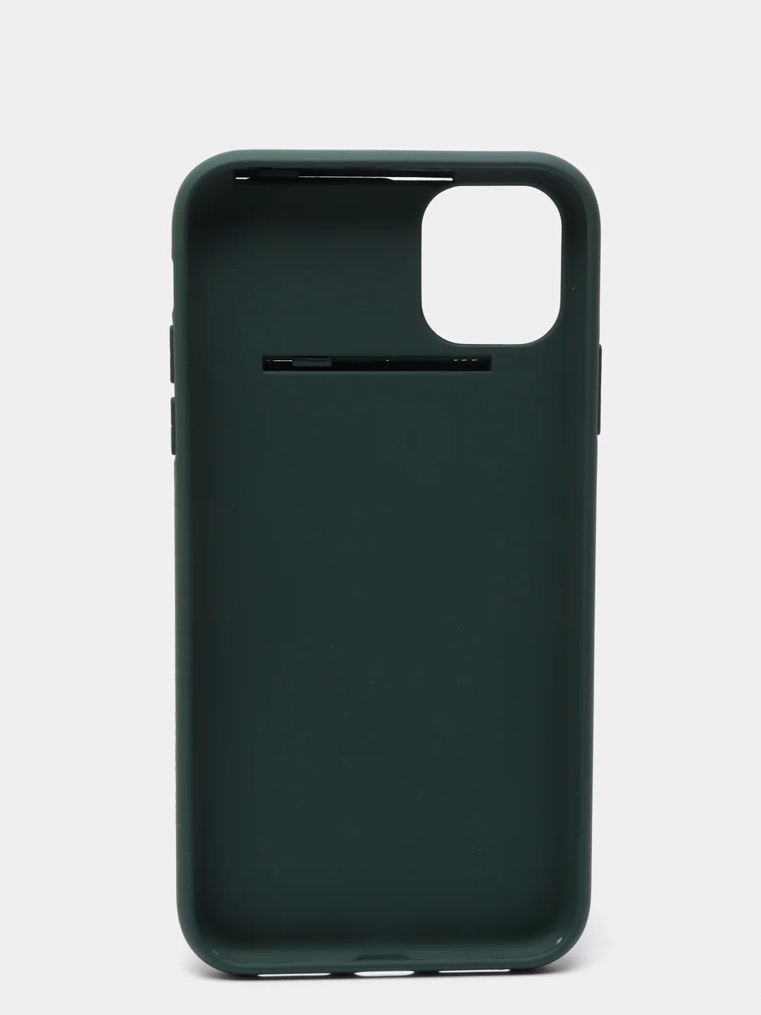 Зеленый ребристый чехол с защитой камеры в виде шторки на iPhone 6s/7/8/Plus/SE/20/11/Pro на айфон