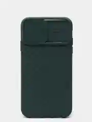 Зеленый ребристый чехол с защитой камеры в виде шторки на iPhone 6s/7/8/Plus/SE/20/11/Pro на айфон