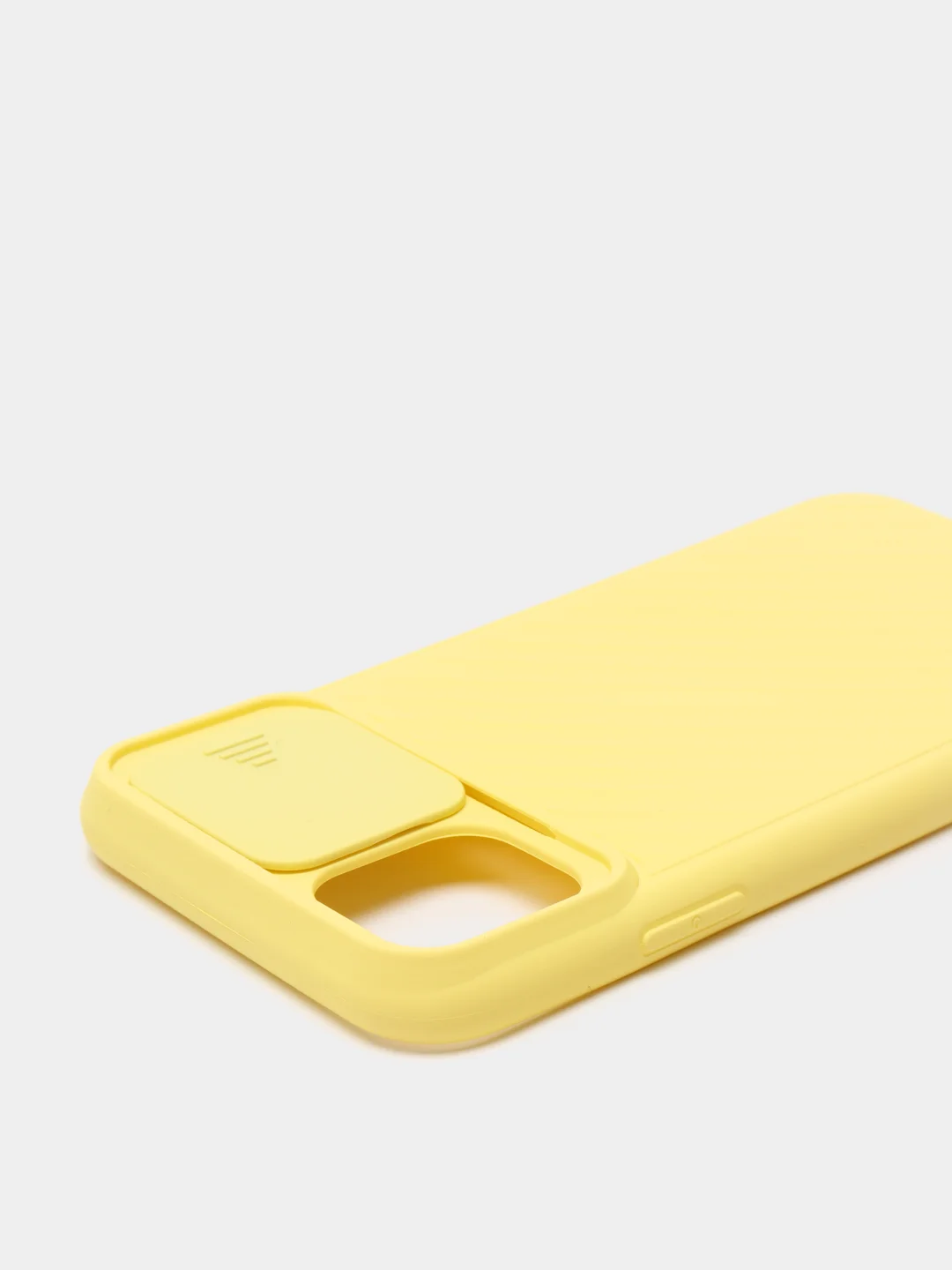 Желтый ребристый чехол с защитой камеры в виде шторки на iPhone 6s/7/8/Plus/SE/20/11/Pro на айфон