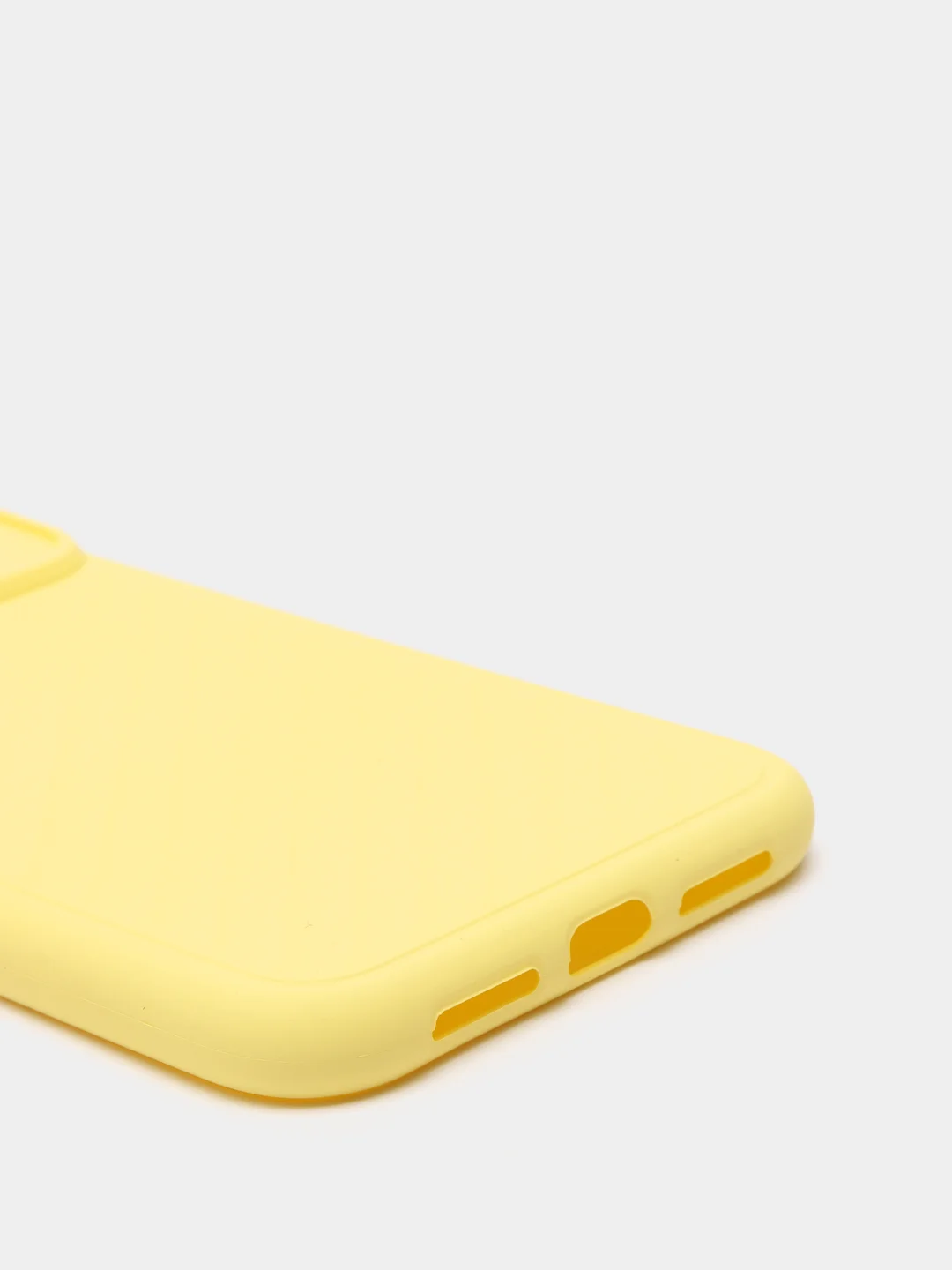 Желтый ребристый чехол с защитой камеры в виде шторки на iPhone 6s/7/8/Plus/SE/20/11/Pro на айфон