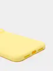 Желтый ребристый чехол с защитой камеры в виде шторки на iPhone 6s/7/8/Plus/SE/20/11/Pro на айфон
