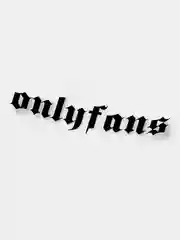 Черный onlyfans - переливающаяся стикер без фона онлифанс