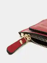 Красный картхолдер, визитница для банковских карт, проездных, пропусков 10 отделений