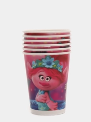 Trolls. Набор бумажных стаканов-3, 6 шт*250 мл