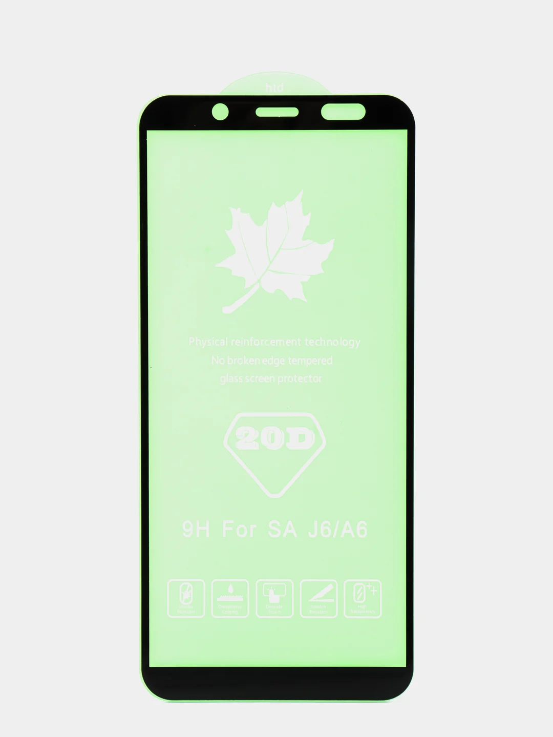 Защитное стекло 20D для Samsung Galaxy A21/A31/A41/A51/A71/A8/A8S/A8+/J2/J2 Core/J4/J6